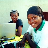 African Students with laptop