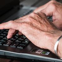 Old-hands-typing