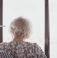 woman in window